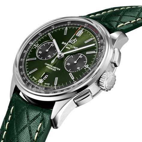 breitling racing green|Breitling green dial chronograph.